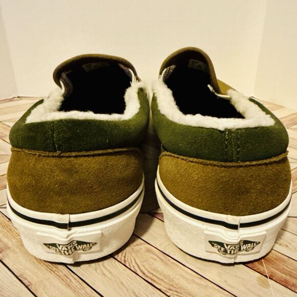 Vans Classic Slip-On Suede Sherpa Kangaroo Brown M 8 W 9.5 Sneakers VN0009Q7BYW - Picture 4 of 7